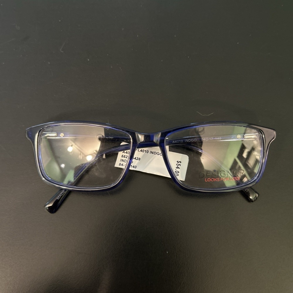 Designer Looks For Less A 4010 Indigo Blue Eyeglasses Frames Only 54-17-140 NWT